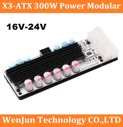 NEW Design PICO-BOX Computer Power Panel X3-ATX-300W Wide Voltage DC 16V-24V 24Pin ATX 24 pin PSU VR Power Module 19V