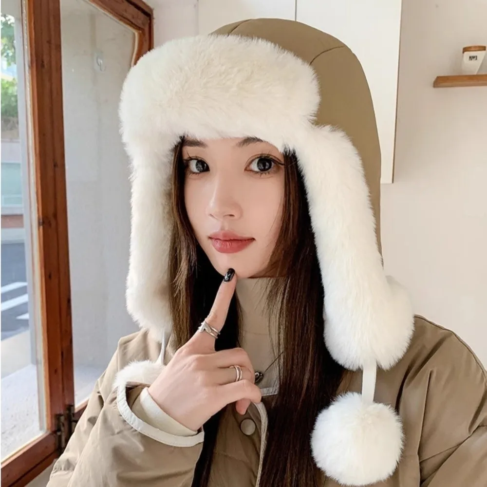 Casual Windproof Winter Pilot Hat Anti Fog Beanie Caps Cycling Lei Feng Hat Neck Protector Earflap Warm Ski Hat Biking