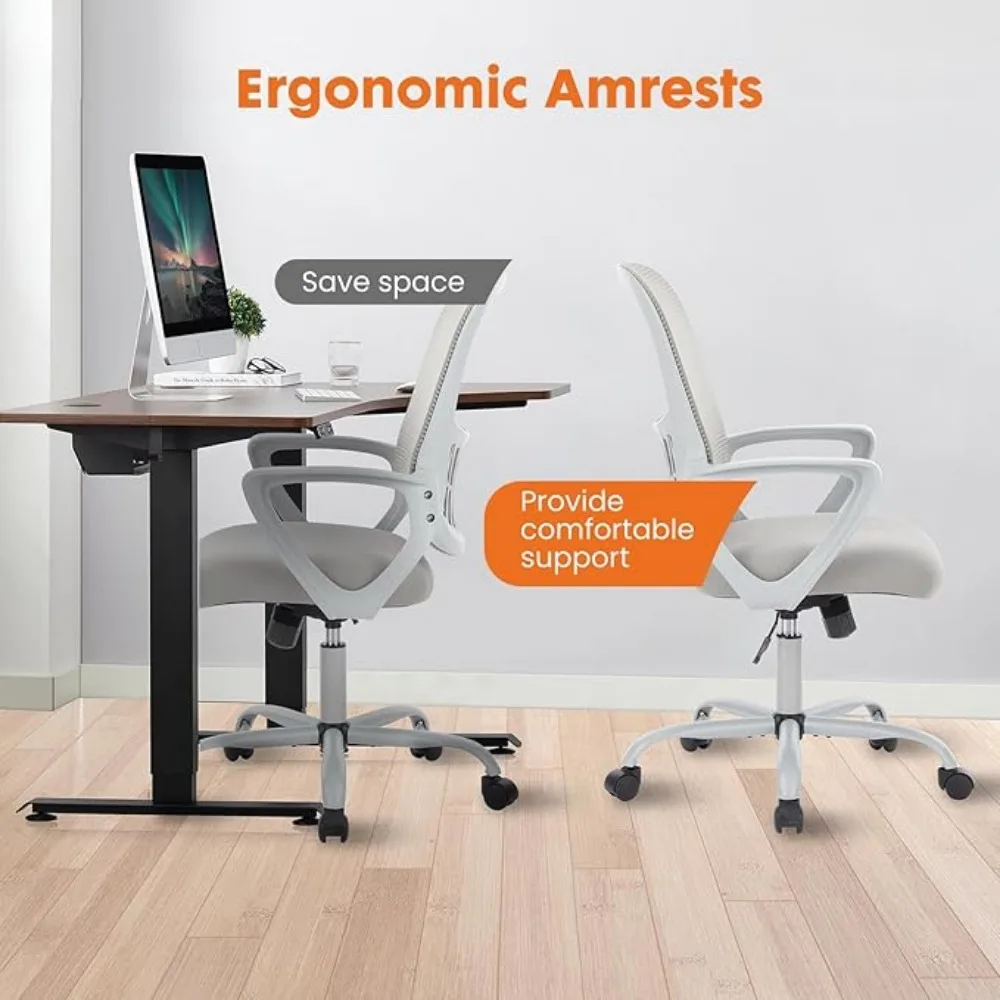 Office Computer Desk Managerial Executive Chair, Ergonomic Mid-Back Mesh Rolling Work Swivel Chairs Office Chairs