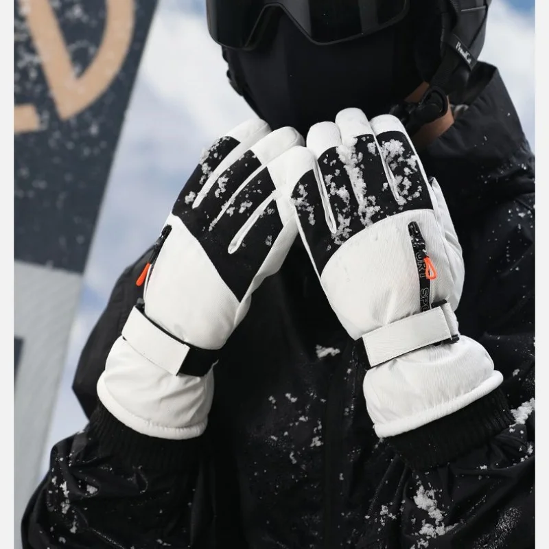 Ski Gloves Men Women Winter Coldproof Warm Velvet Thickened Waterproof Touch Screen Outdoor Cycling Gloves Soft Breathable