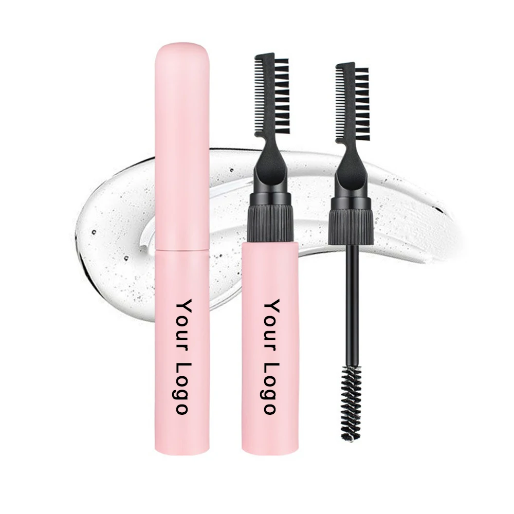 Private Label Brow Setting Liquid Waterproof Long-lasting Wild Natural Double Head Eyebrow Comb Gel Custom Logo Makeup Wholesale