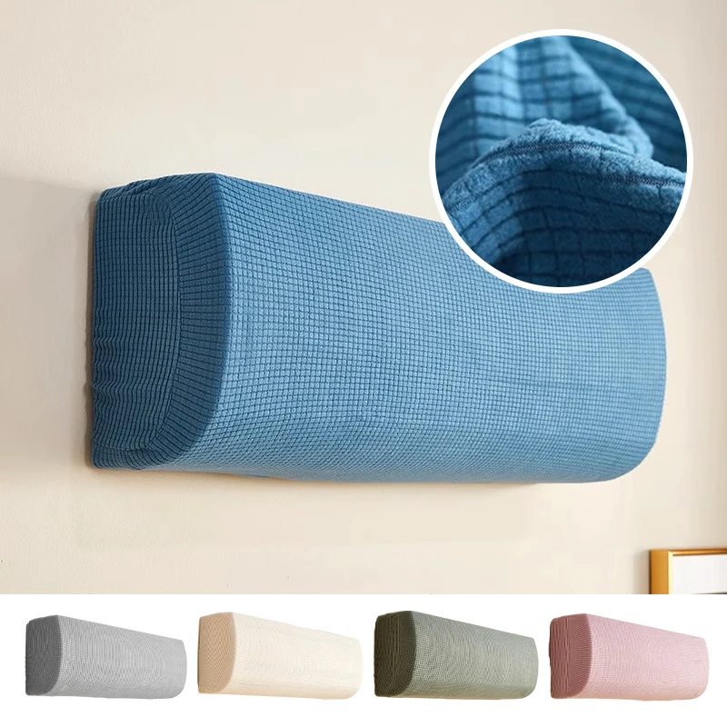 

All Inclusive Air Conditioner Dust Cover Home Decor Solid Color Elastic Wall Mounted Air Conditioner Protector Case Washable