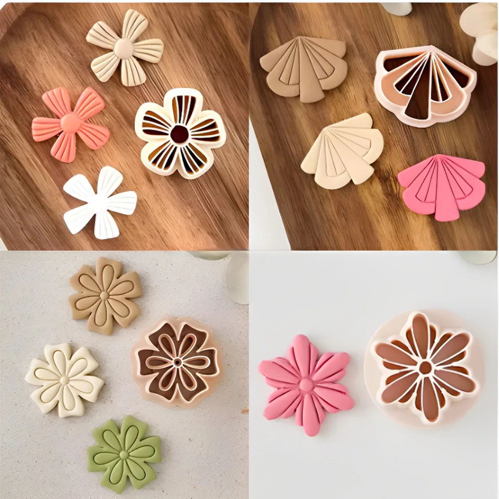 

Цветочные фрезы для полимерной глины, высокоточная форма для резки, сделай сам, мягкая керамическая глина, серьги, ювелирные изделия, кулон, инструменты