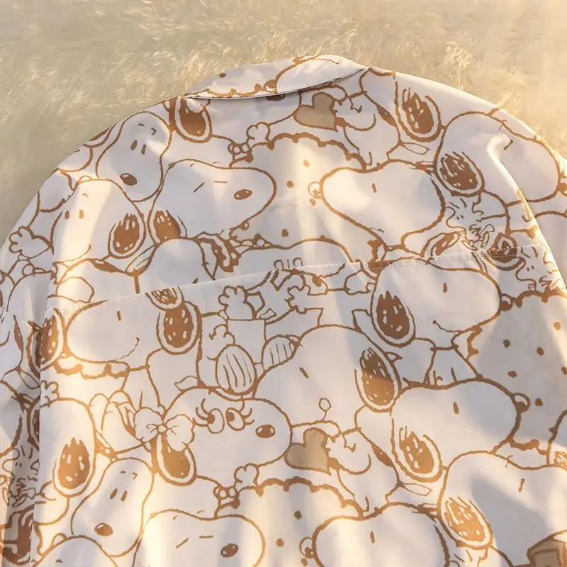 Snoopy cartoon cute shirt creative kawaii unisex couple same shirt short sleeved t-shirt anime peripheral gift wholesale
