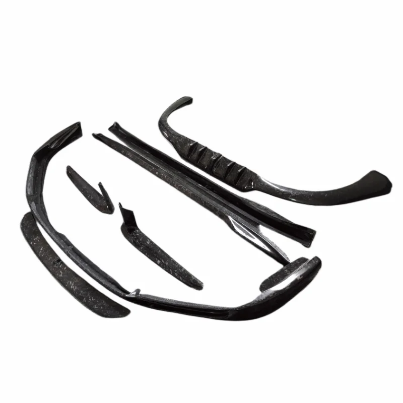 TechAt Style Forged Grain Carbon Fiber Full Body Kit Front Lip Side Skirts Rear Diffuser Rear Spoiler for Porsche 992 Body Kit