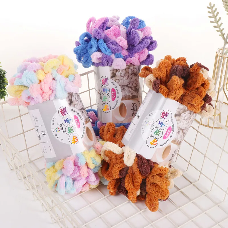 

Finger Ice Bar Line DIY Circle Line Hand Knitted Coarse Wool Blanket Cushion Pillow Scarf Fleece Ball