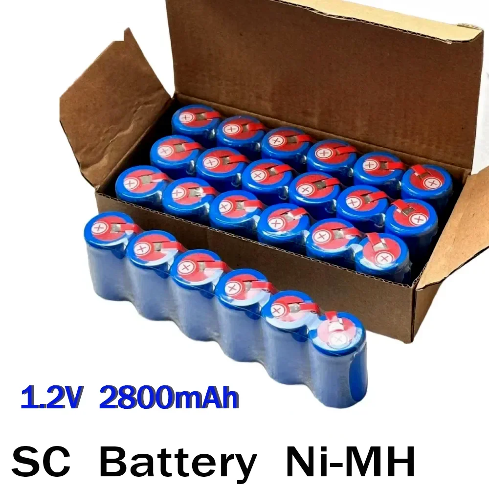 

2800mAh Ni-MH Rechargeable battery SC battery 1.2v for Vacuum cleaner Sweeper Drone Electric drill battery DIY nickel sheet