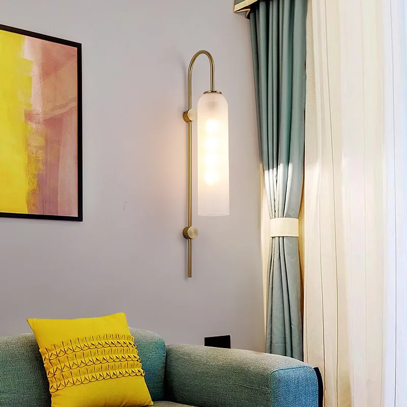 Modern Bedroom Bedside Wall Lamp Creative Background Wall Aisle Corridor Living Room Atmospheric Glass Wall Lamp