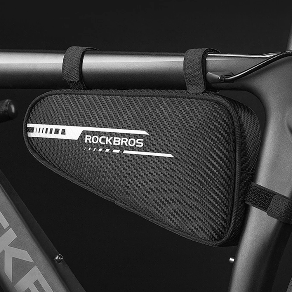 ROCKBROS Bike Saddle Bag MTB Road Cycling Reflective Twill Top Tube Triangle Bag Bicycle Handlebar Pouch Frame Front Tube Bag