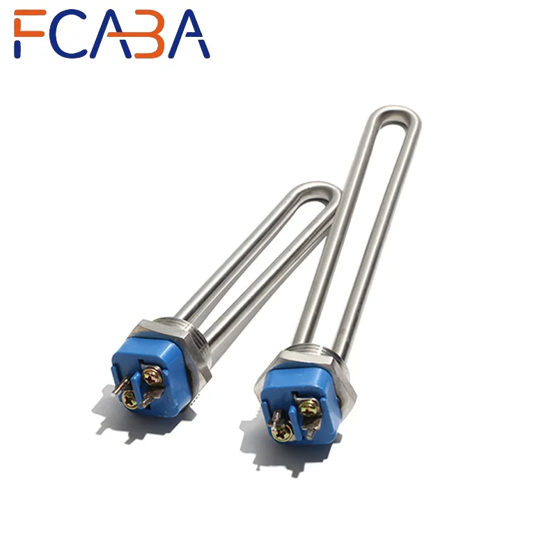 FCABA 1 Inch DN25 NPT Thread Immersion Water Heater 12V 150W/300W 120V 1000W/1650W/2000W 304SUS Water Booster Heating Element