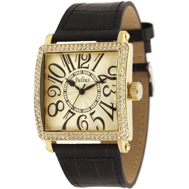 Imagem -05 - Quadrado Minimalista Feminino Ultra Fino Grande Dial Diamante Relógios de Couro Banda Moda Relógio de Quartzo Antigo Relógio Feminino o