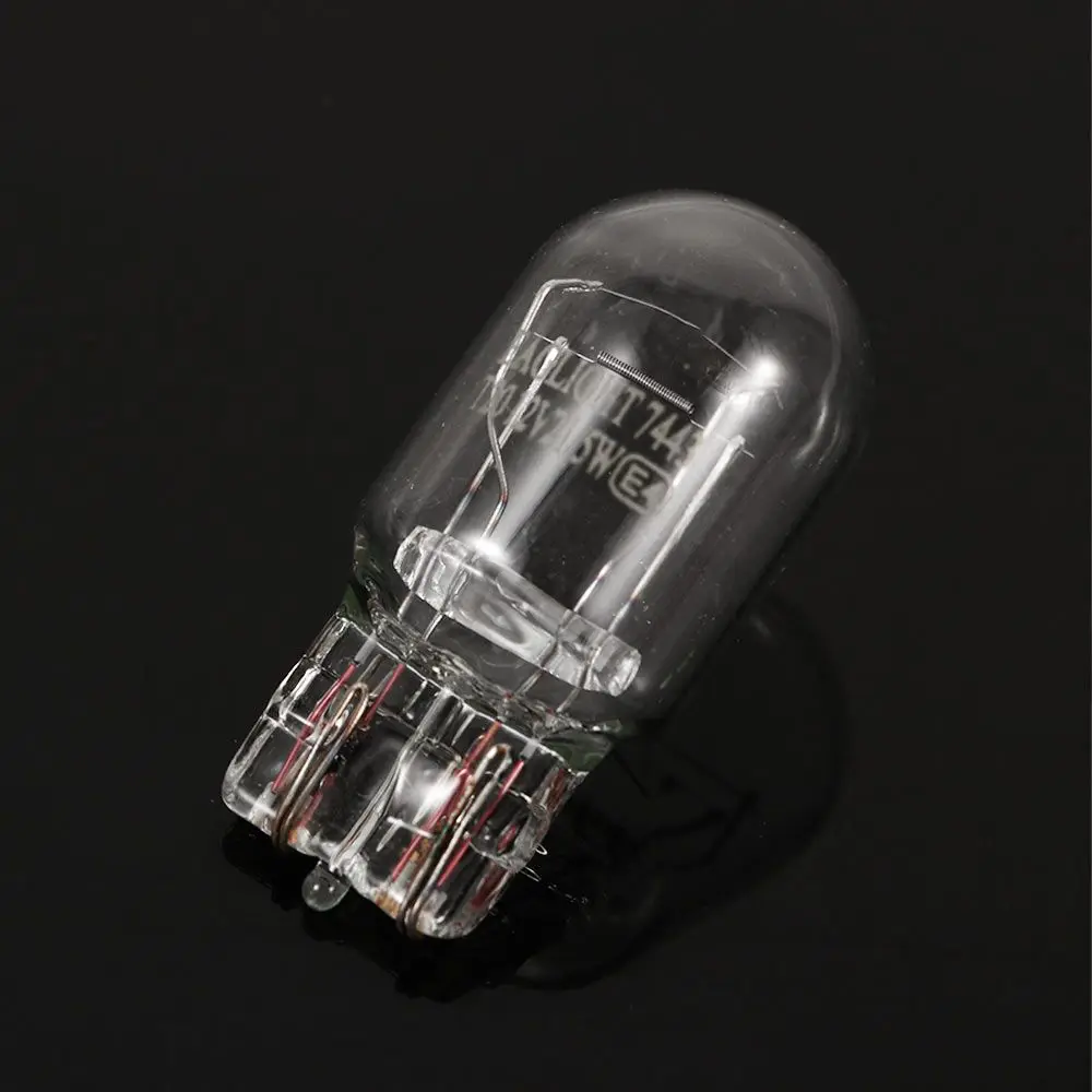 W21/5W T20 7443 Clear Glass Indicators Lights Stop Brake Tail Bulb Turn Signal Light Halogen Bulb Daytime Running Light