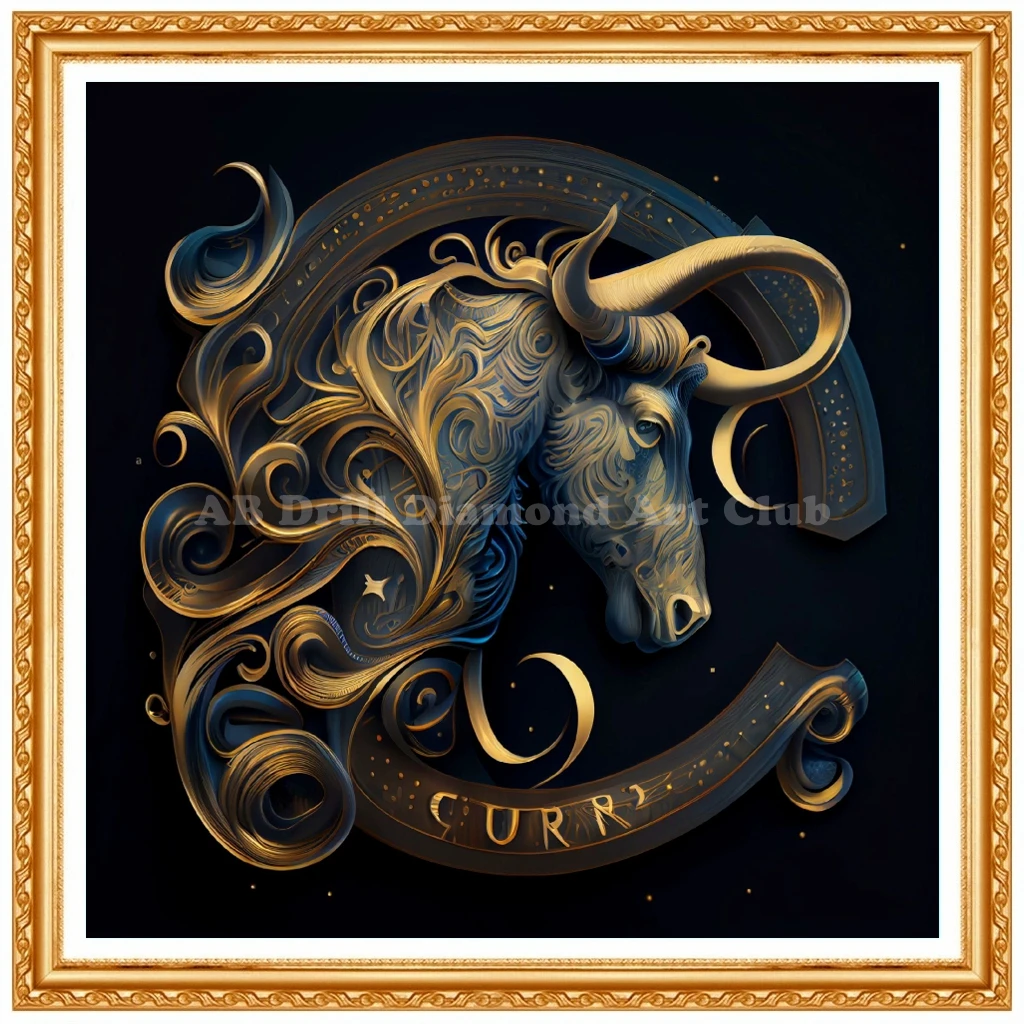 Zodiac Sign 5D DIY AB Drill Diamond Art Painting Fantasy Astrology Twelve Constellation Mosaic Cross Stitch Crafts Home Decor