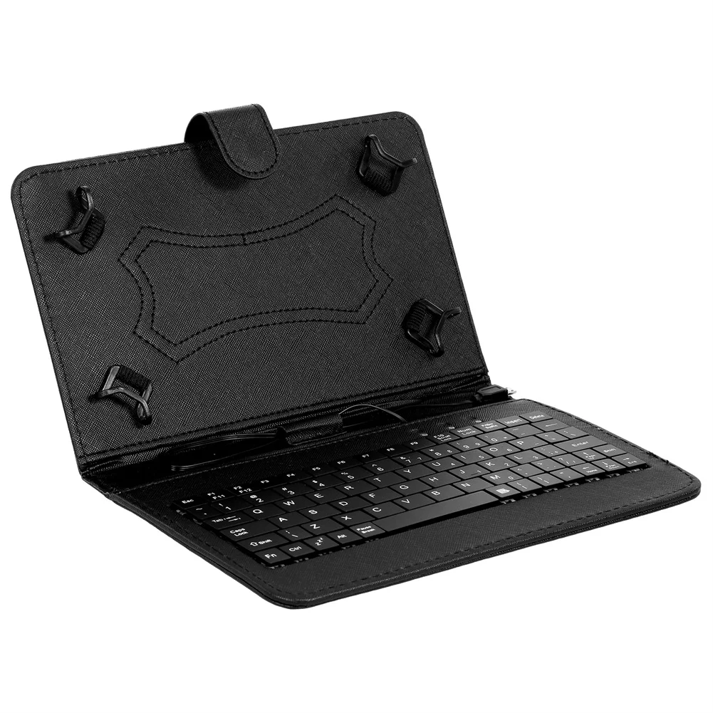 Funda para tableta con teclado, funda portátil de viaje, extraíble, Compatible con IOS, Android y Windows de 7/8 pulgadas