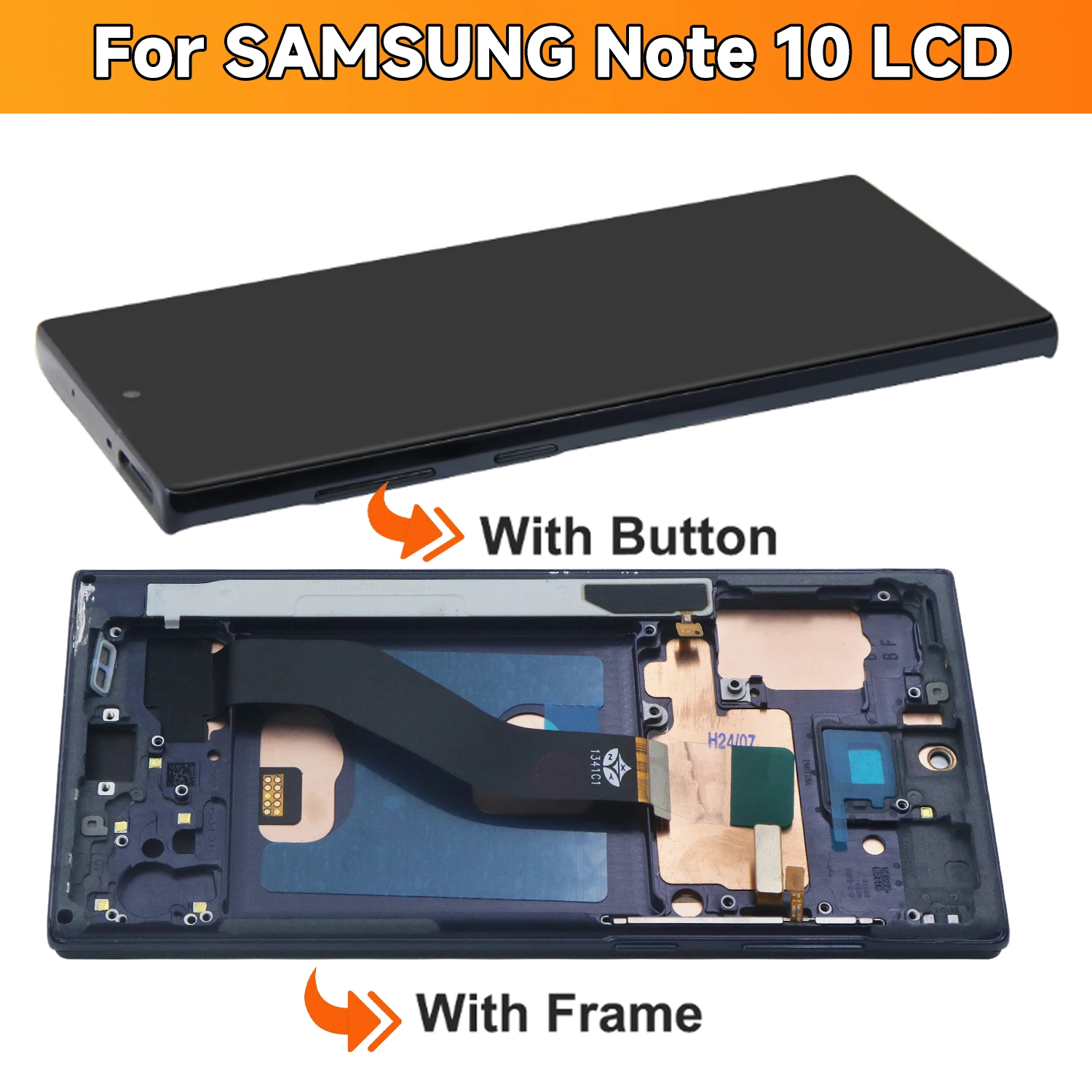 Note10 New TFT For Samsung Galaxy Note 10 N970 N970F Display Touch Screen Digitizer Replace Assembly with Frame