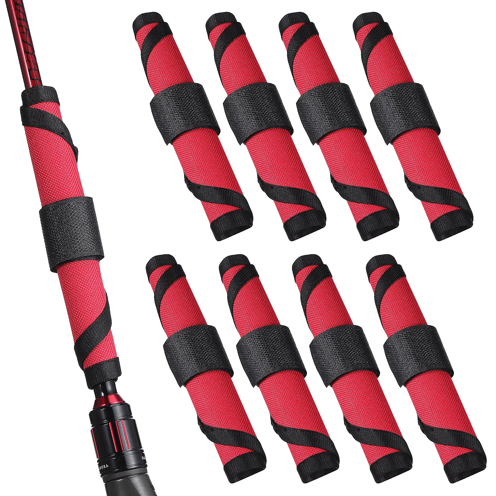 

8pcs Fishing Covers Oxford Cloth Bait Storage For Freshwater Saltwater Durable Hook Protectors Lure Wraps Organizer Case Lure