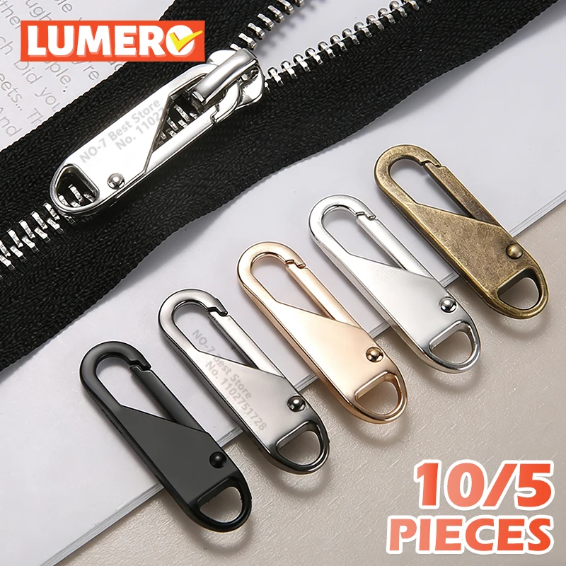 Universal Zipper Pull Replacement Pull Tab Heavy Duty Zipper Fix Repair Kit Snap on Puller for Backpack Luggage Clothes Jackets