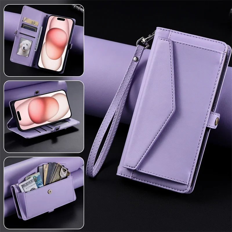 Flip Case For Motorola Moto E22 E14 E13 E22i E40 E30 E20 E7 E7i Power E5 Plus E32 E32S Holder Wallet Book Leather Case Cover