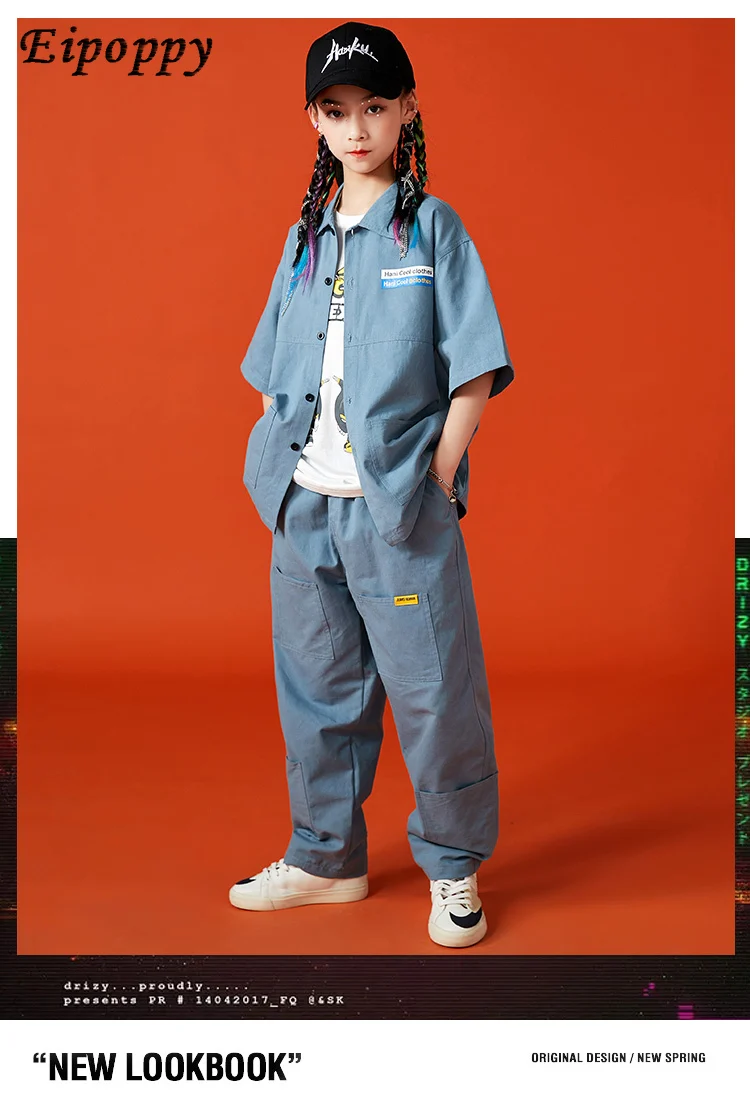 ملابس عصرية للبنات للأطفال ، نموذج المنصة ، ملابس الأداء ، أزياء الجاز ، الهيب هوب