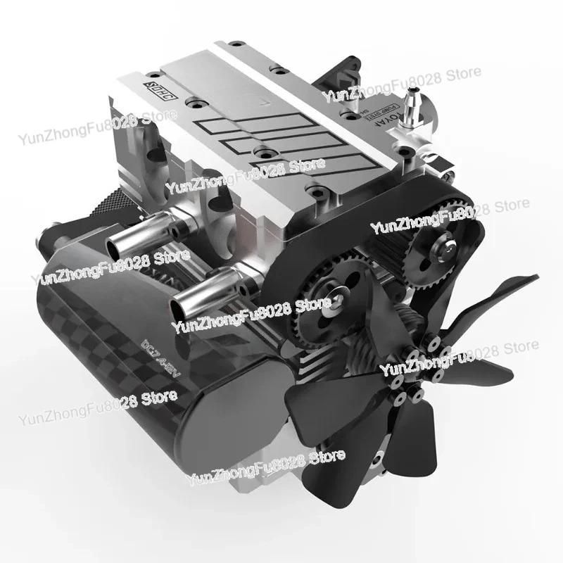 FS L200AC ENGINE Air Cooled Nitro Engine Twin Cylinder 4 Stroke Engine DIY Kit Model Toy IN STOCK