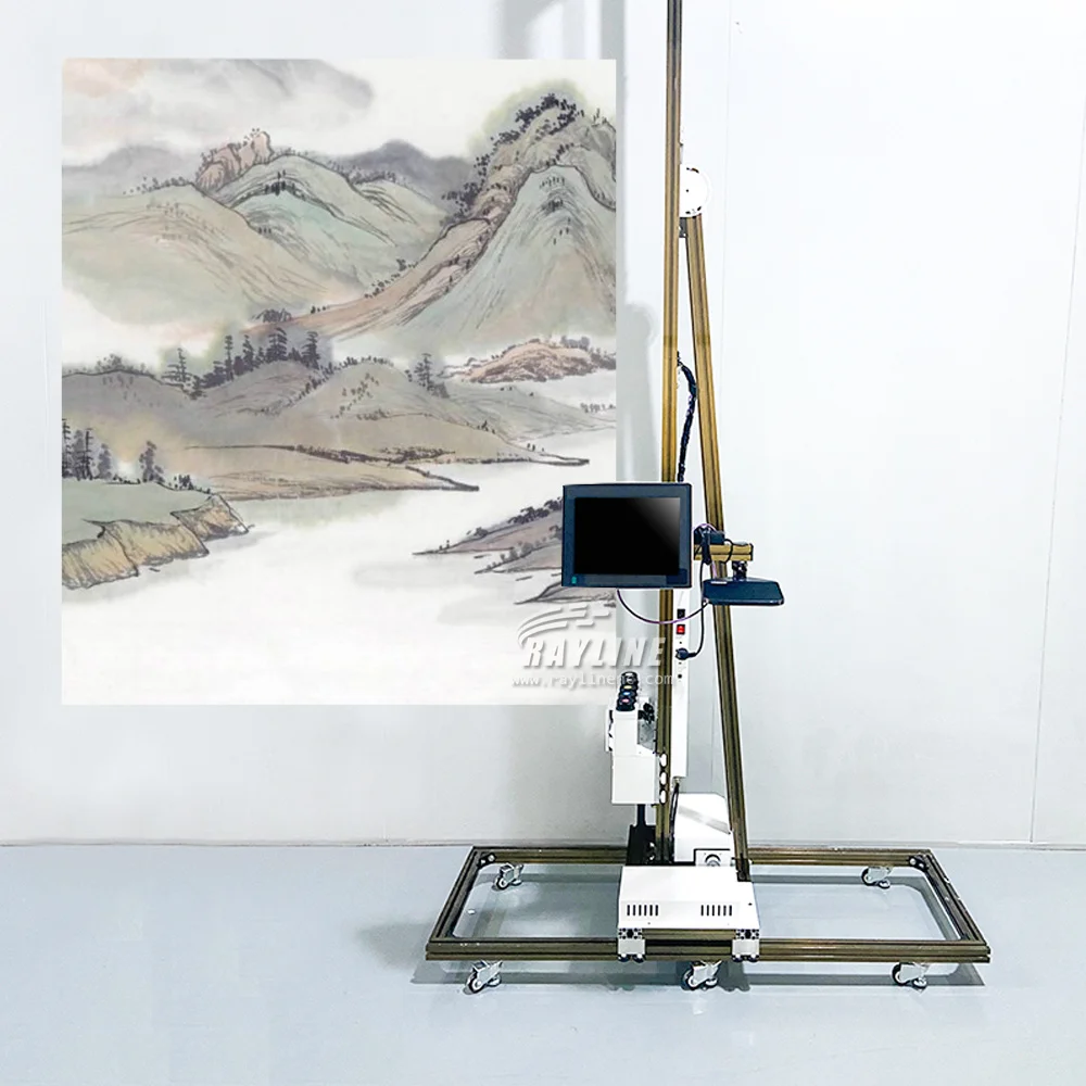 Printer Dinding 3D Otomatis Pencetakan Lantai Dinding Vertikal Printer Inkjet UV 2025 Printer Dinding Untuk Bisnis