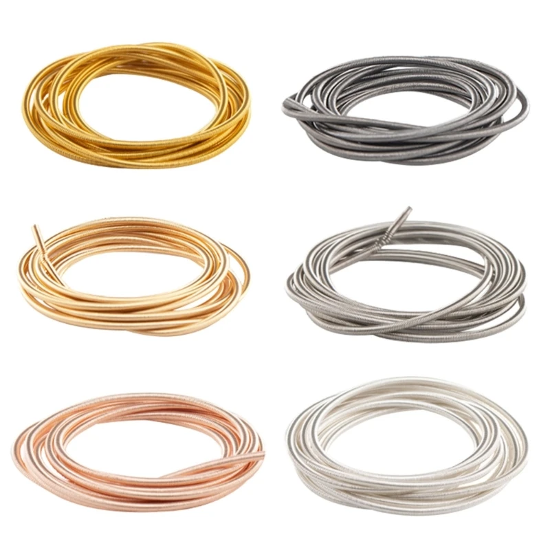 Flexible Steel Wire Rings Adjustable Memory Spring Wires for Necklaces Bracelets Jewelry Crafting Components