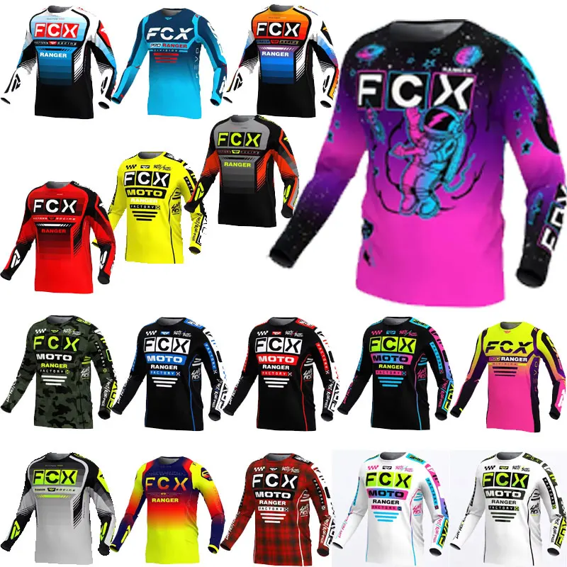 Enduro MTB Cycling Sleeve Cycling Jersey Downhill Shirt Camiseta Motocross T-shirt Mx Mountain Bike Clothing fcx Mtb Jersey2024