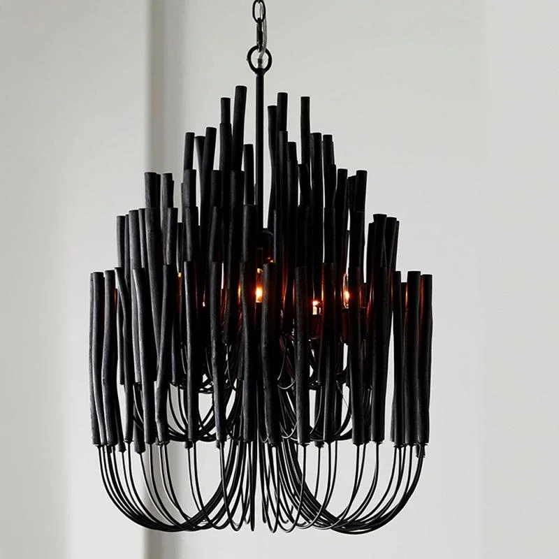 Nordic Log Branch Chandelier for Living Dining Room Bar Bedroom Loft Stair Duplex Villa Home Decor Hanging Light Fixture