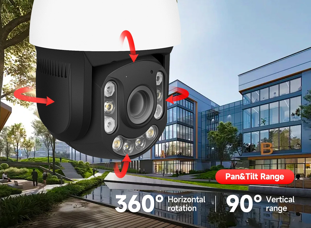 7inch 4K 8MP 20X Optical Zoom ColorVu IP PTZ Camera Speed Dome 24/7 Full Color Laser IR 150m Long Range 2 Way Audio Slot