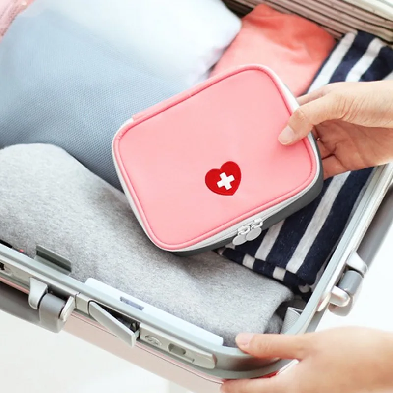 Mini Kit di pronto soccorso all'aperto borsa da viaggio portatile pacchetto di medicinali Kit di emergenza borse borsa per medicinali piccolo organizzatore