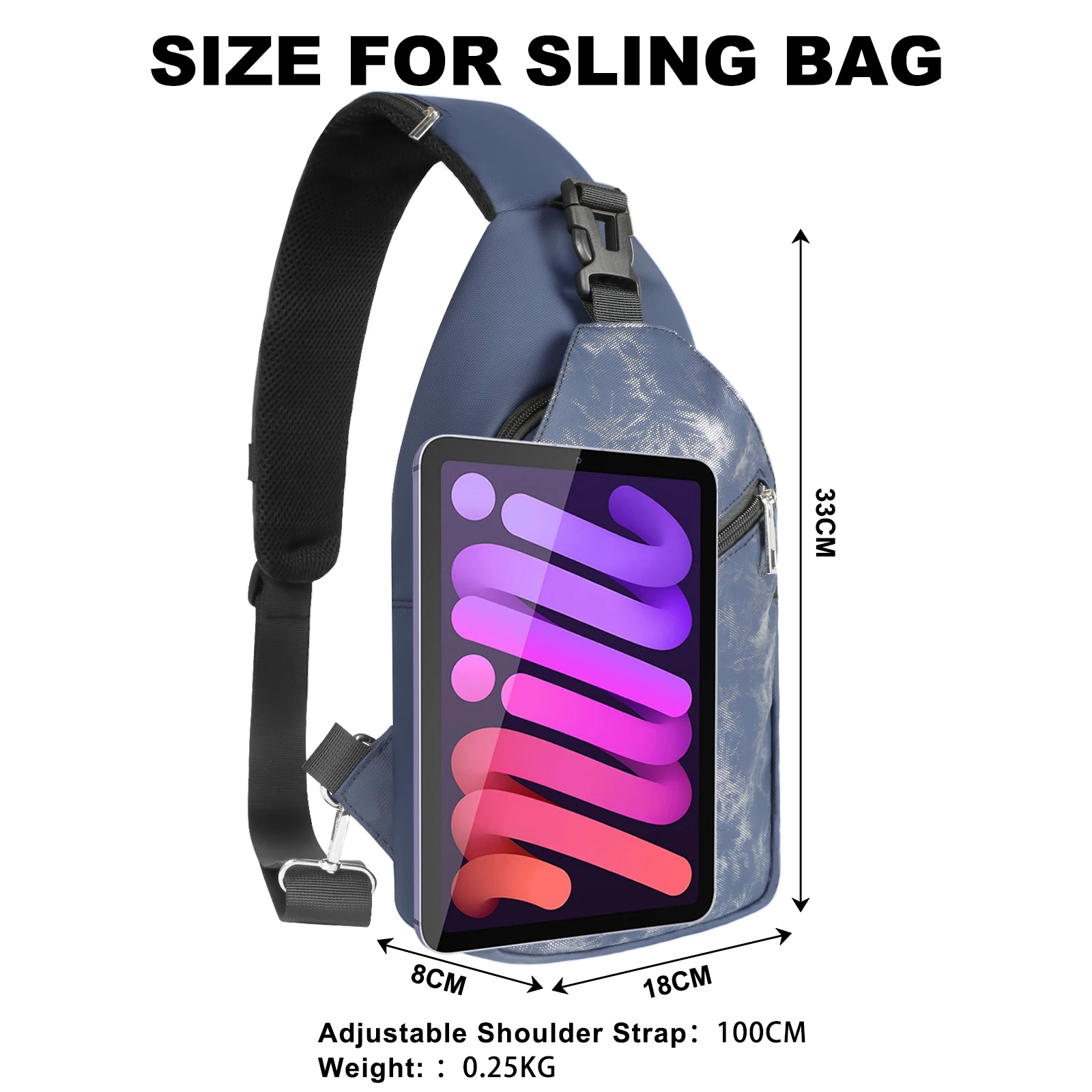 Polarshe Men's Chest Bags 2024 Fashion Business Shoulder Bags for Men Waterproof Messenger Bag Nylon Waist Bag Crossbody Bags