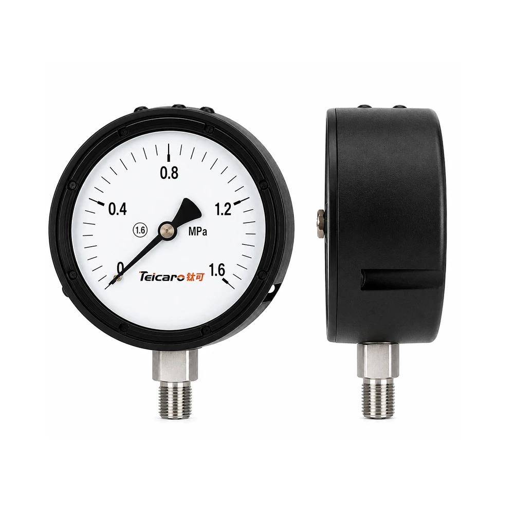 Phenolic Safety Pressure Gauge High Precision  Industrial Pressure Meter with Anti-Vibration Design for Oil & Gas Industry