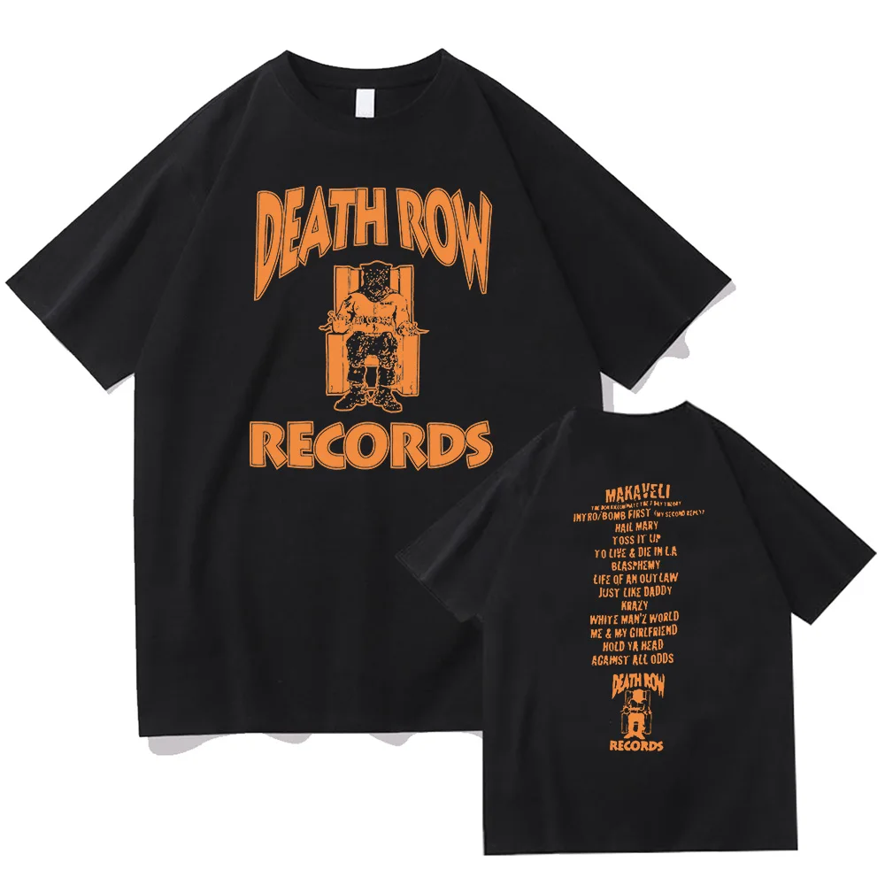 Death Row Records Dr Dre Tupac T-Shirt Hip Hop Fashion Streetwear Tee-Shirt