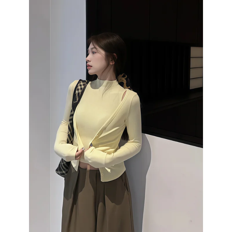 Slim Fit ort Svel Tank Top Dames Faion Set Casual Sle f Hoge kraag Tweedelige suite Pure Desire Spicy Girl