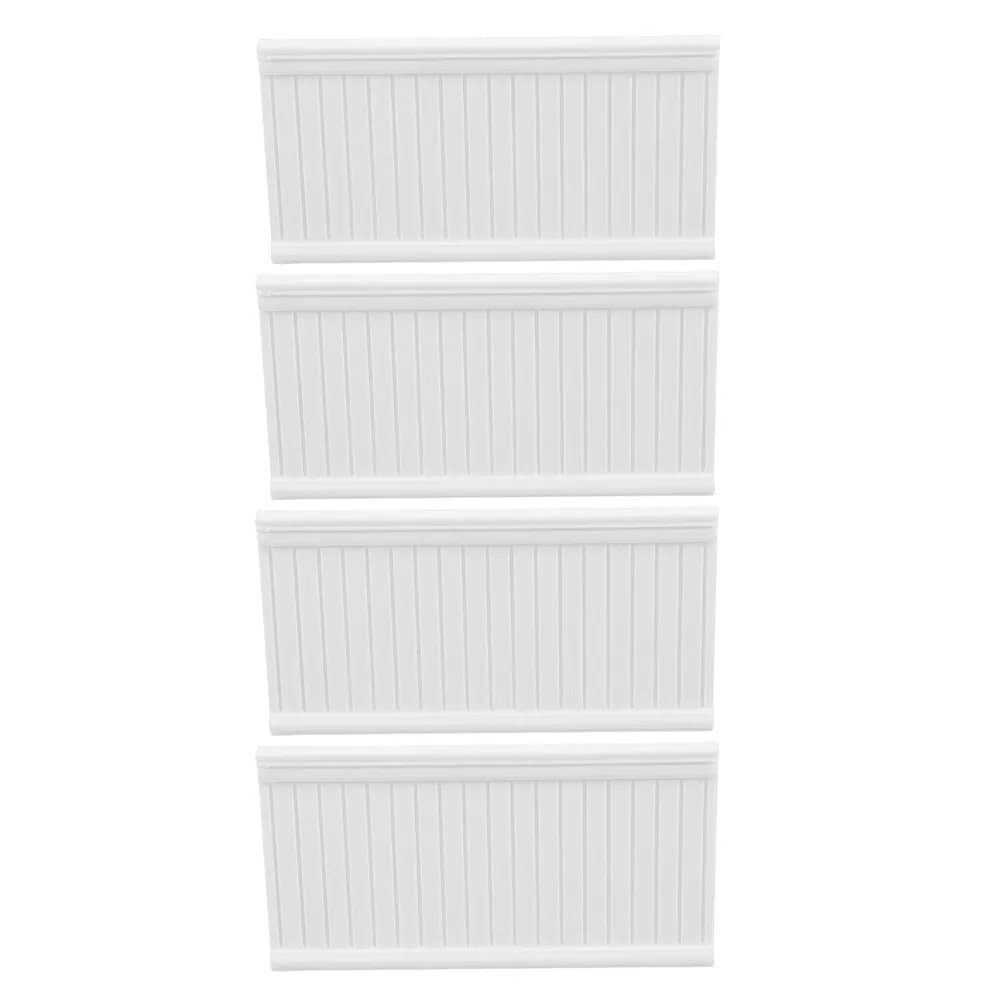 

4pcs Mini Dado Wall Skirt Decor Elegant ThreeDollhouse Interior Molding Accessories Compact Design Easy Installation Leisure