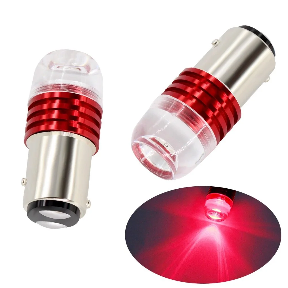 STONEGO 1156 BA15S P21W 1157 BAY15D Red Strobe Lamp 5630 3SMD Right LED Bulbs 12V Car Brake Turn Signal Tail Flashing Light