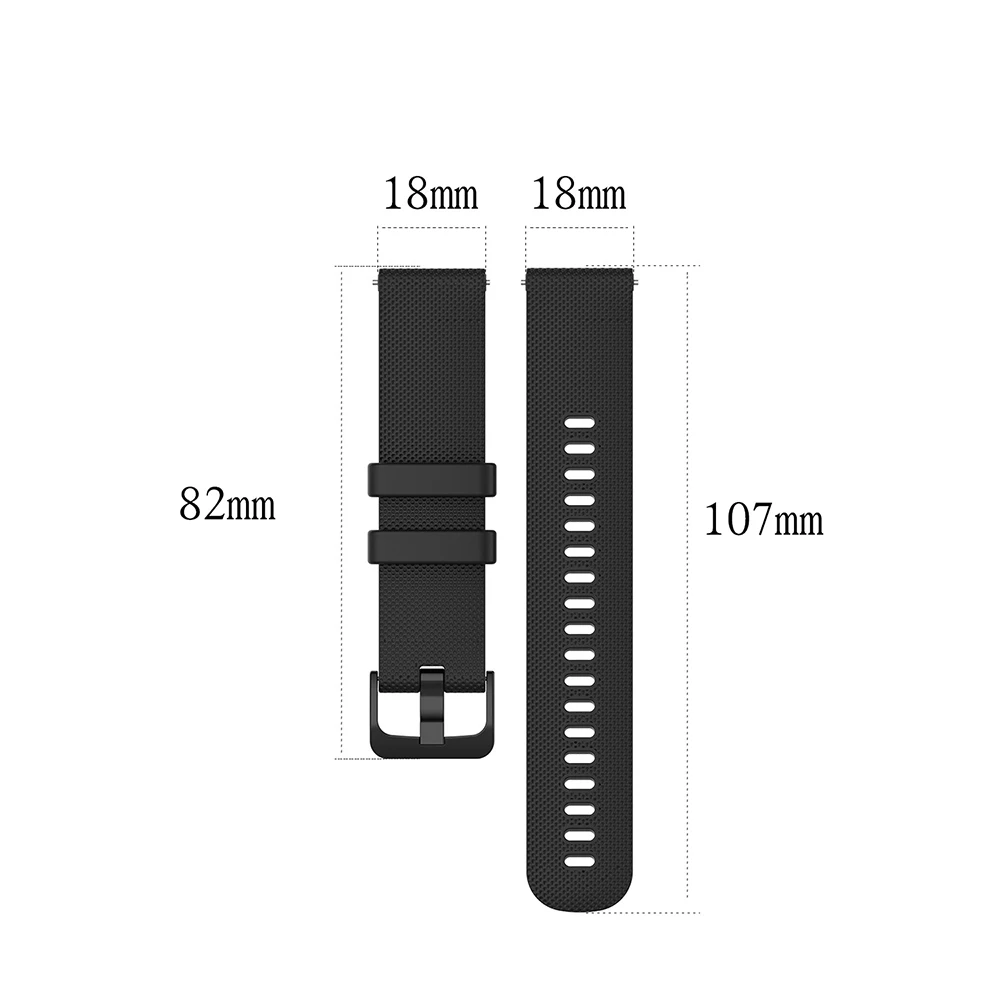 Correa de silicona para reloj Garmin Venu 3S/Venu 2S/Vivoactive 4S/Vivomove 3S Forerunner 255S 265S, 18mm