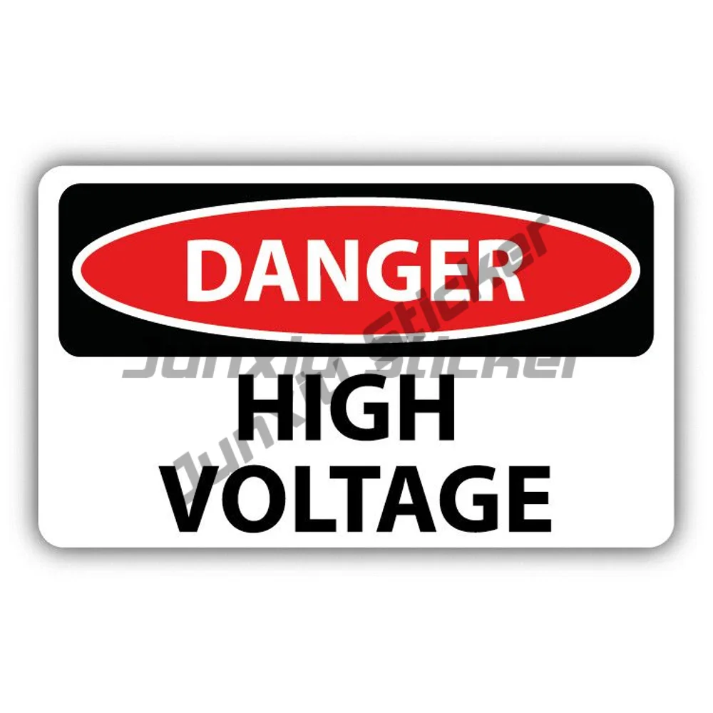 

Danger High Voltage Sign Warning Decal Anti Scratch Exterior Decor Accessories For Suv Car Camper Bodywork Laptop Phone Guitar