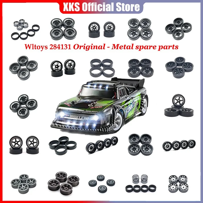 4pcs Wheel Tires Tyre Upgrade Parts Rubber Wheel Tyre Replacement RC Car Wheel Tires Accessories for Wltoys 1/28 284131 K969