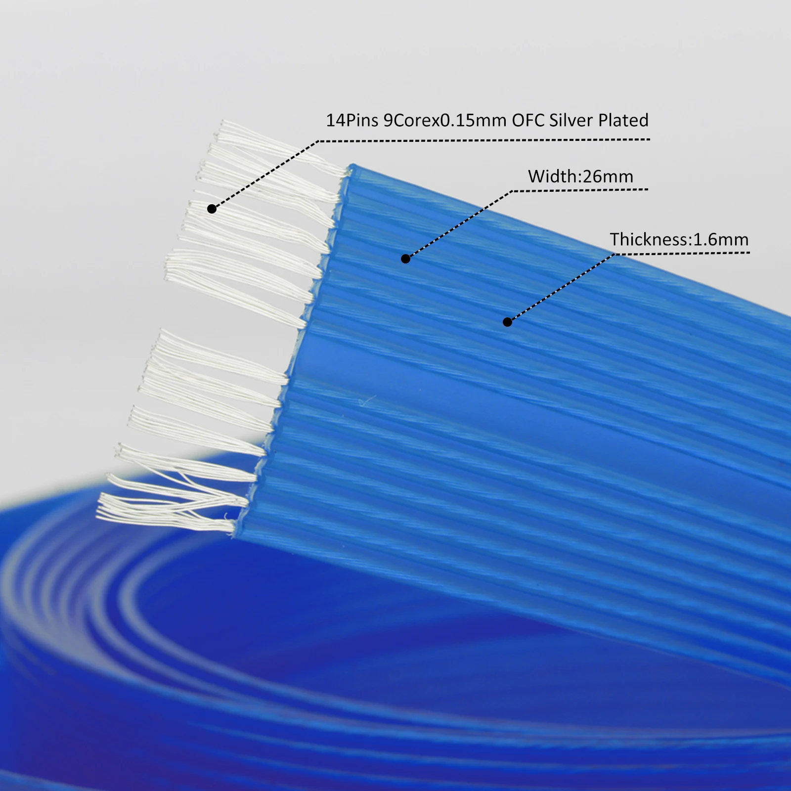 Кабель динамика Nordost Blue Heaven, посеребренный провод громкоговорителя OFC, плоский аудиокабель Hi-Fi, аудиофильский шнур для усилителя DVD CD