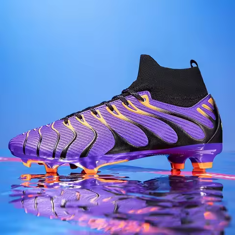 Men Match Football Boots Sport Training Long Spikes FG/TF Boys Cleats Outdoor Soccer Shoes Non Slip Indoor Futsal Comfortable