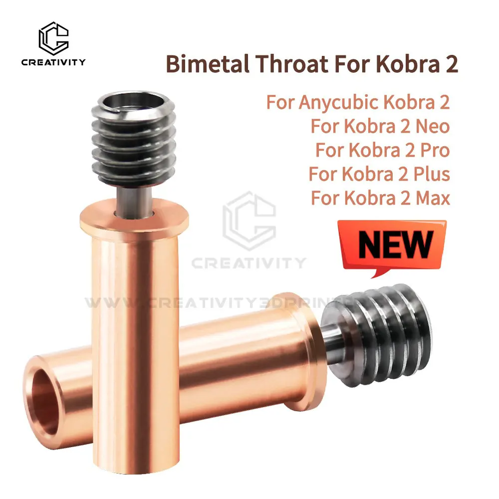 

kobra 2 High Quality Throat Neo Bi-metal Heatbreak Copper Plated Throats For Anycubic kobra 2 pro For Anycubic kobra 2 Max plus