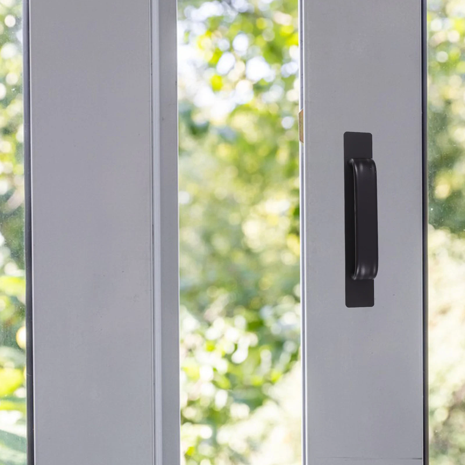 

4 Pcs Black Aluminum Alloy Self Adhesive Handles for Sliding Door Pull Closet Handle Durable Easy Installation