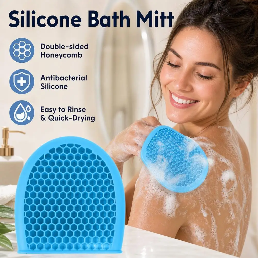 Honeycomb Exfoliating Shower Finger Caps, available in multiple colors, cleanses the skin and is safe, breathable and odorless.
