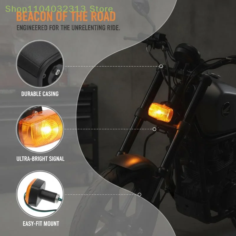 petiteMotorcycle Front Rear Turn Signal Lights Maintenance Free Long Lifespan Indicator Lamps for XT225 TTR250 XR250 Motorbikes