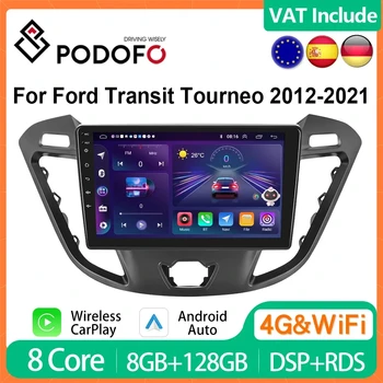 4G CarPlay Android Car Radio QLED HD 9in Multimedia Player For Ford Transit Tourneo 2012-2021 Radio Stereo Head Unit