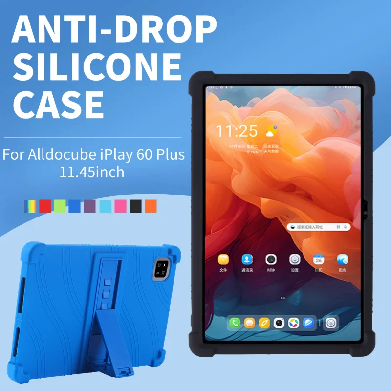 For Alldocube iPlay 60 plus 11.45inch Tablet Case Shockproof Soft Silicon Cover with Stand Protective Shell for 11.45''Tablets