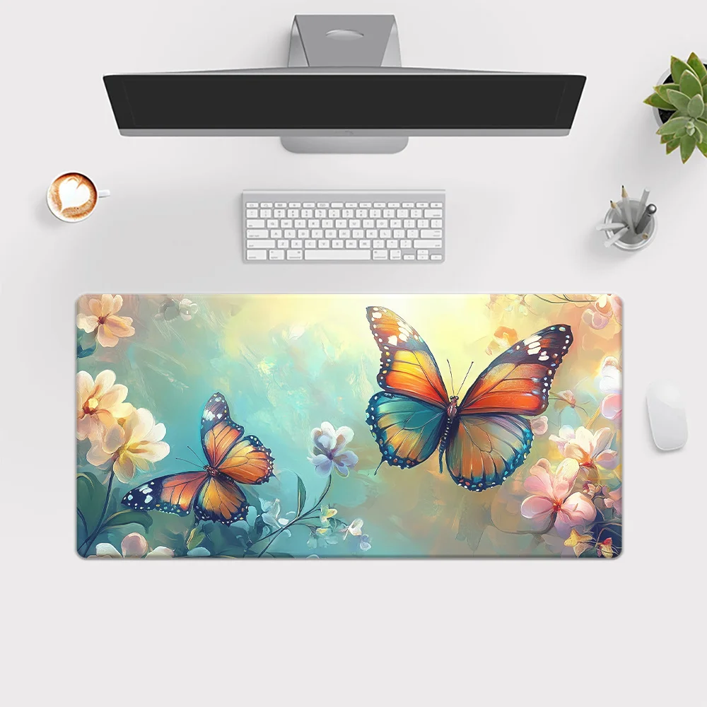 1pc of Butterfly Artwork Mousepad, Gaming Keyboard Accessories Mouse Mat, Desk Mat for Office Computer PC Gamers, Rubber Waterpr