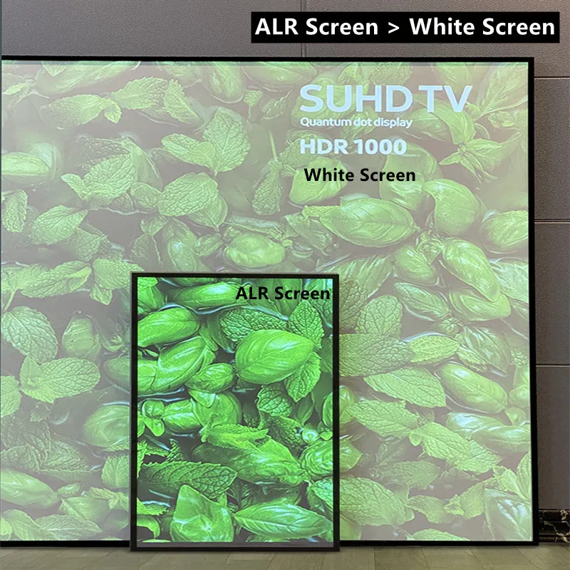 High Brightness Reflective Projector Screen Thin Bezel Frame Optical Layer Material With LED Strip Light