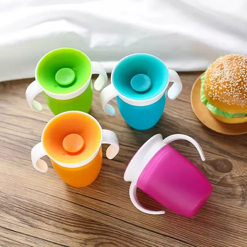 360 Leakage-proof Magic Cup Dopamine Silicone Baby Children's Drinking Cups Learning Cups Baby Choking Cups With Handles